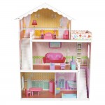 Casa de papusi din lemn Madeira DollHouse cu doua scari interioare Casa de papusi din lemn Madeira DollHouse cu doua scari interioare